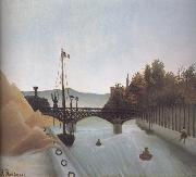 Henri Rousseau View of the Footbridge of Passy oil painting